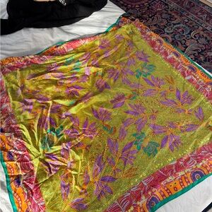 Zara Multicolor Leaf Print Swim Sarong